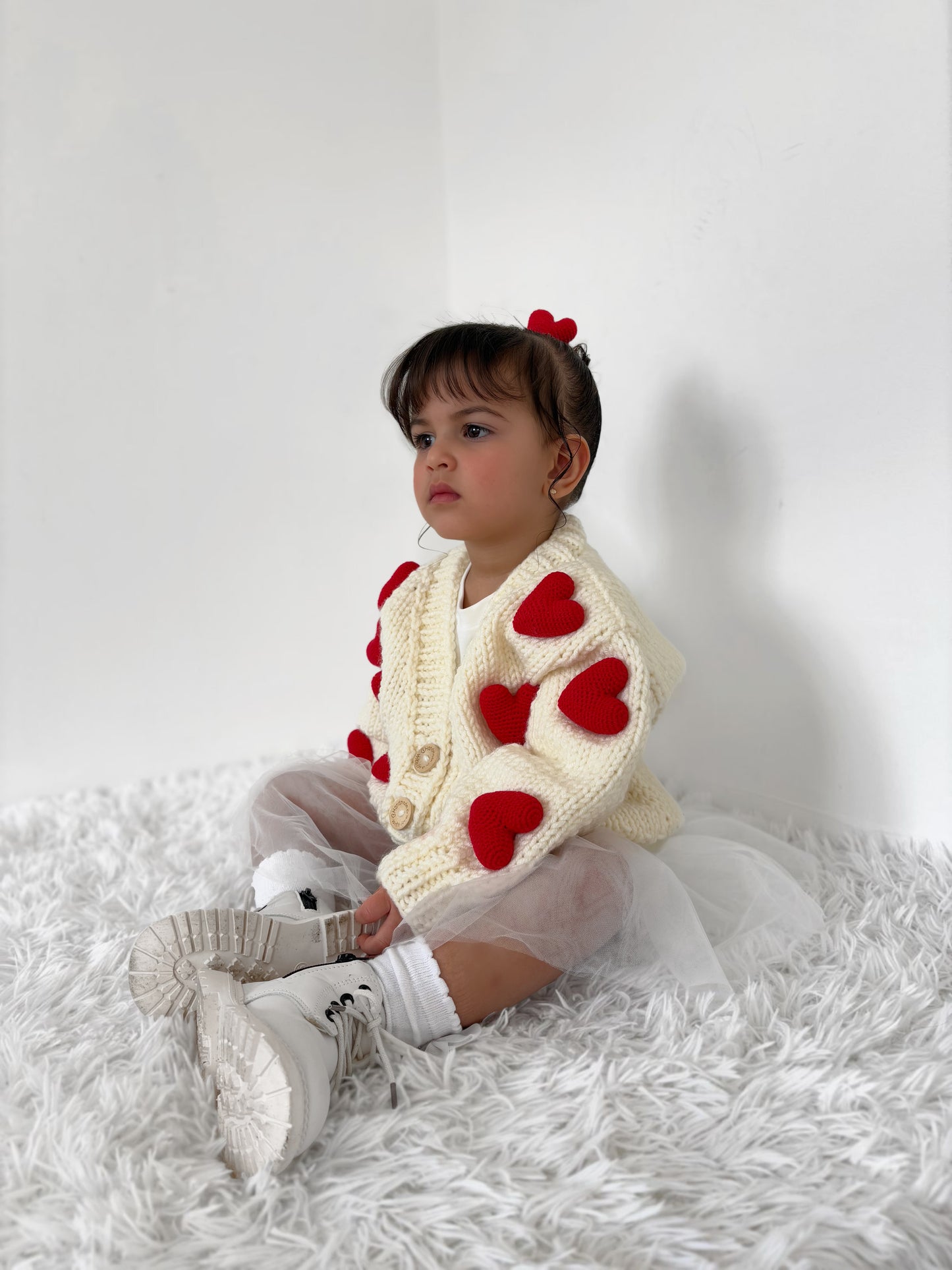Handmade heart cardigan
