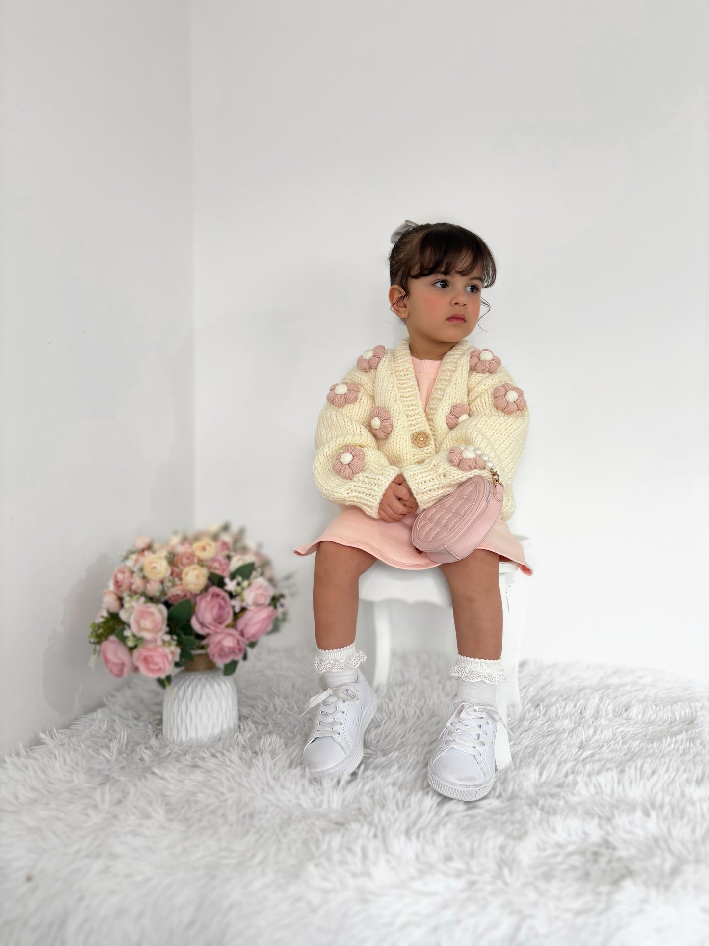 Handmade flower cardigan