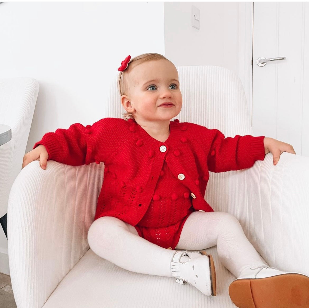 Santa baby knitted set