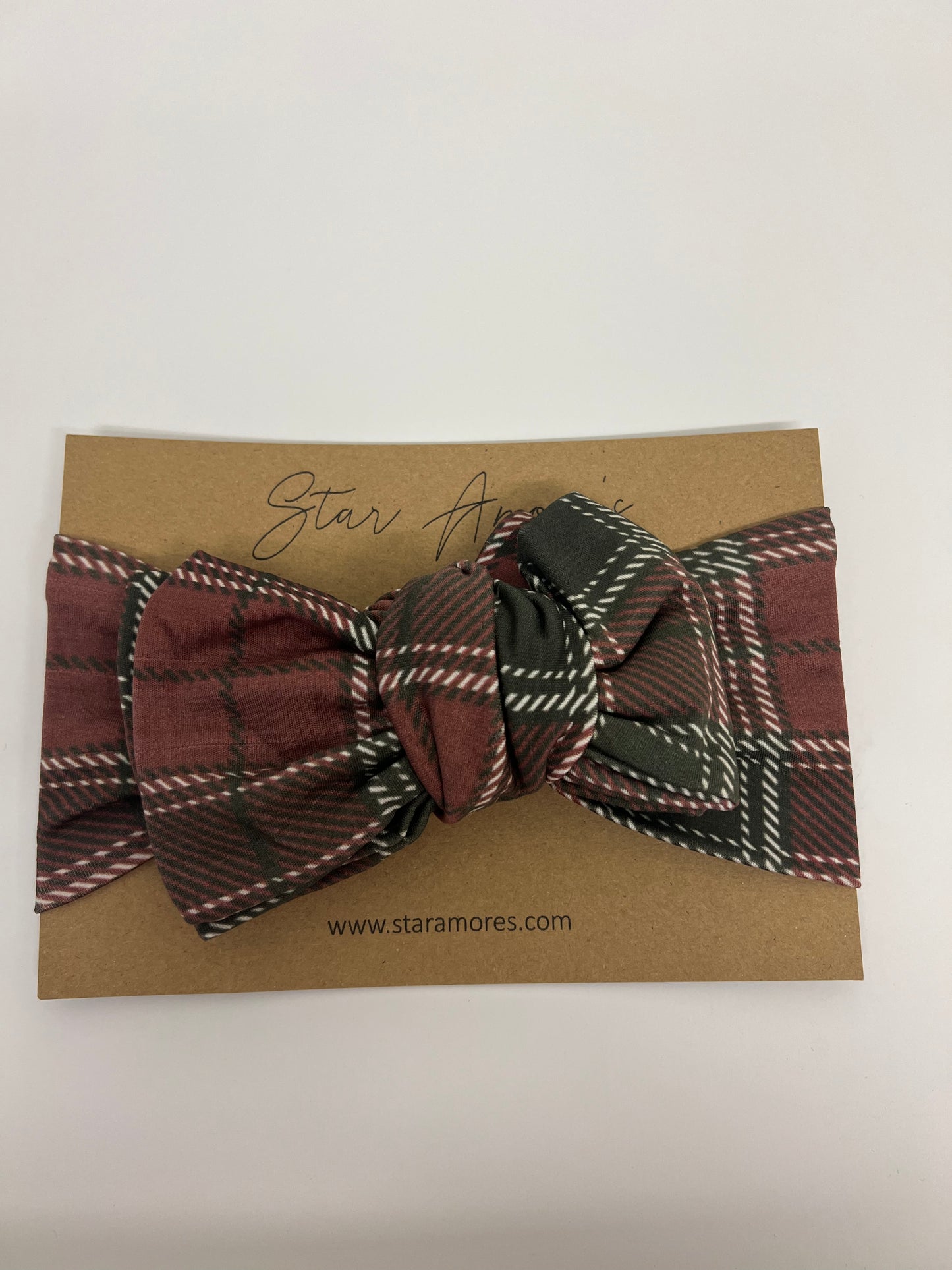 Tartan chunky top knot