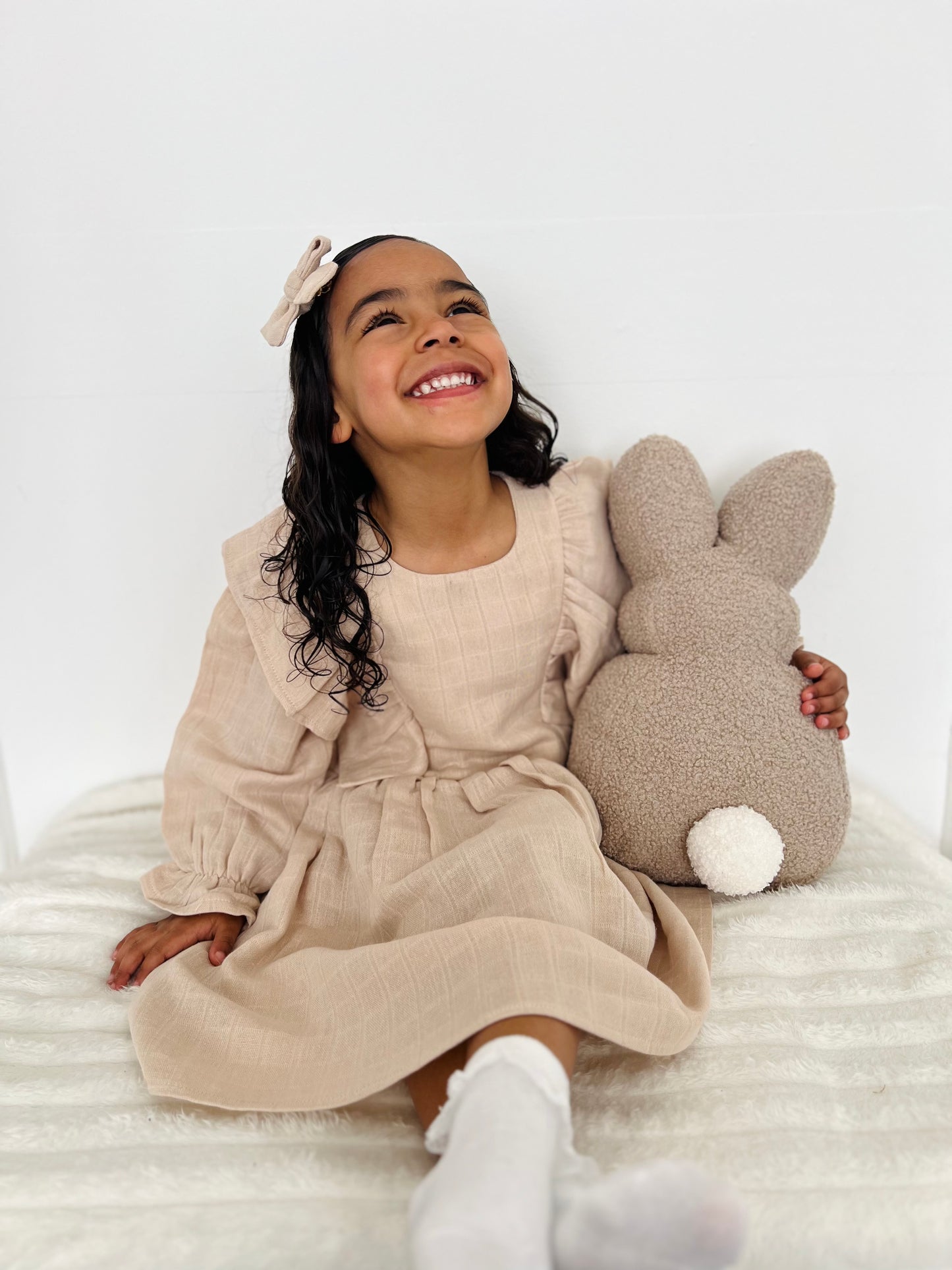 The Charlotte dress in oat