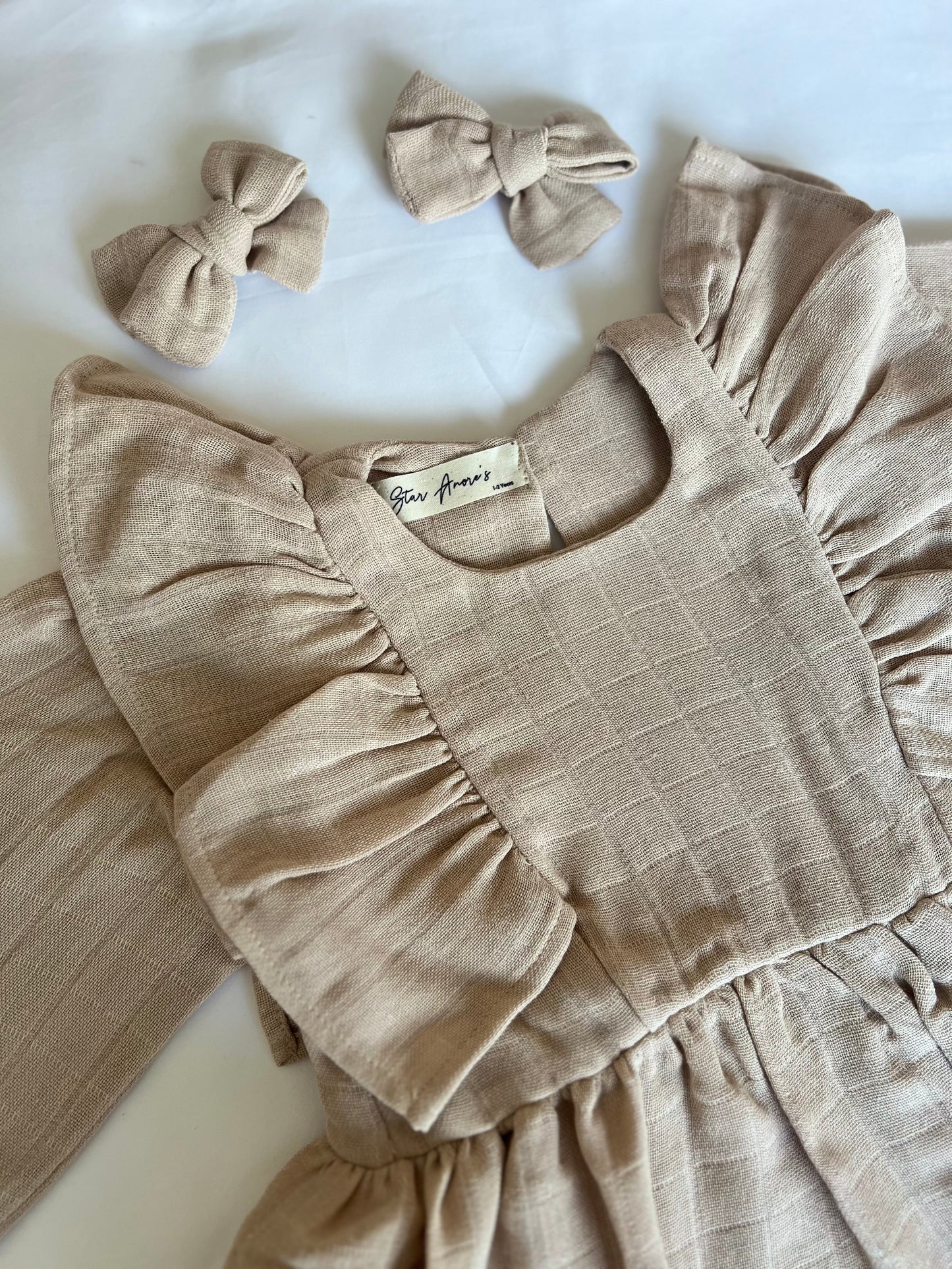 The Charlotte dress in oat