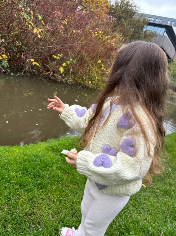 Handmade heart cardigan
