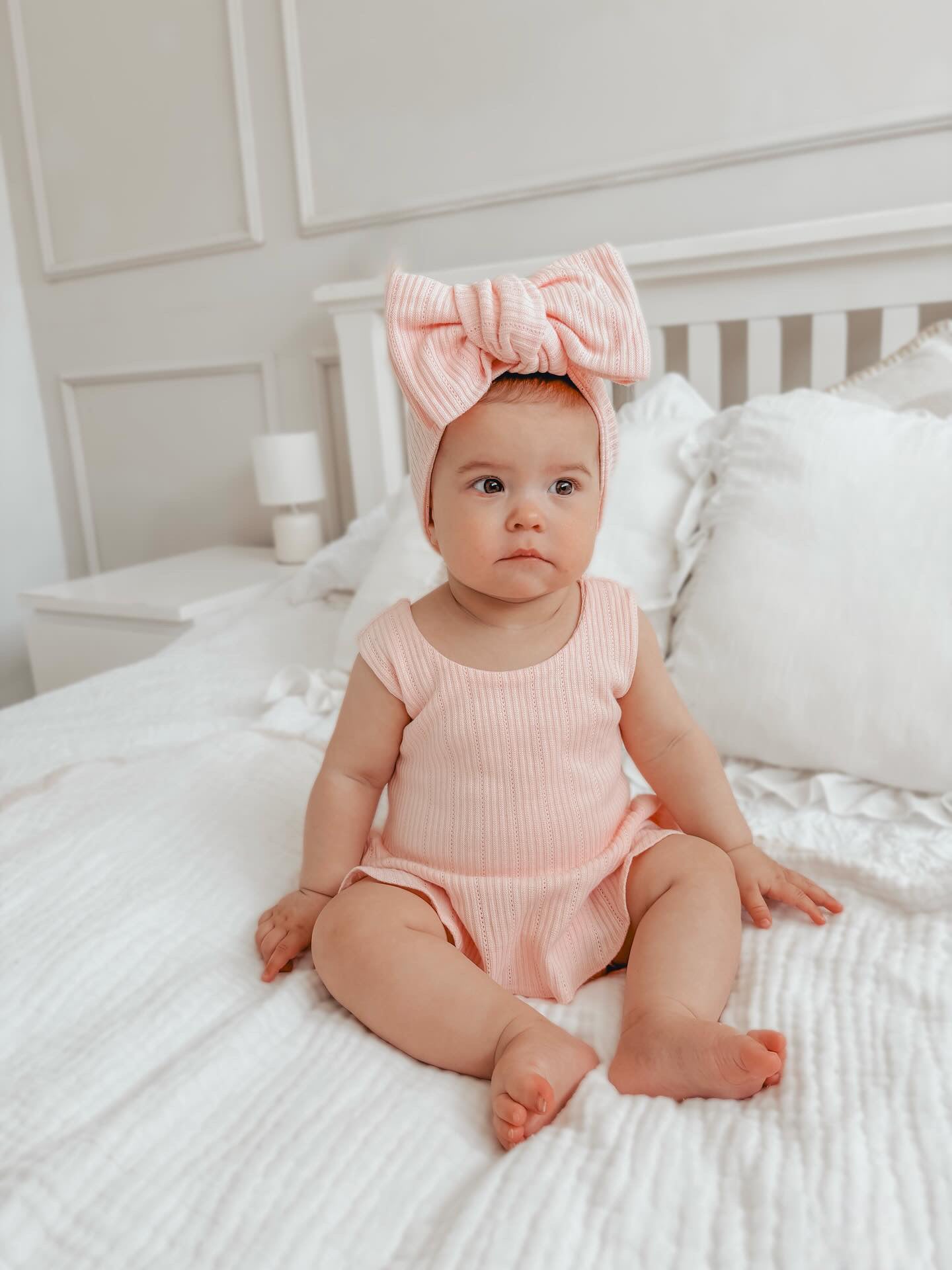 The Raine bummies, peplum top and chunky top knot-sold as a set & available in 2 colours