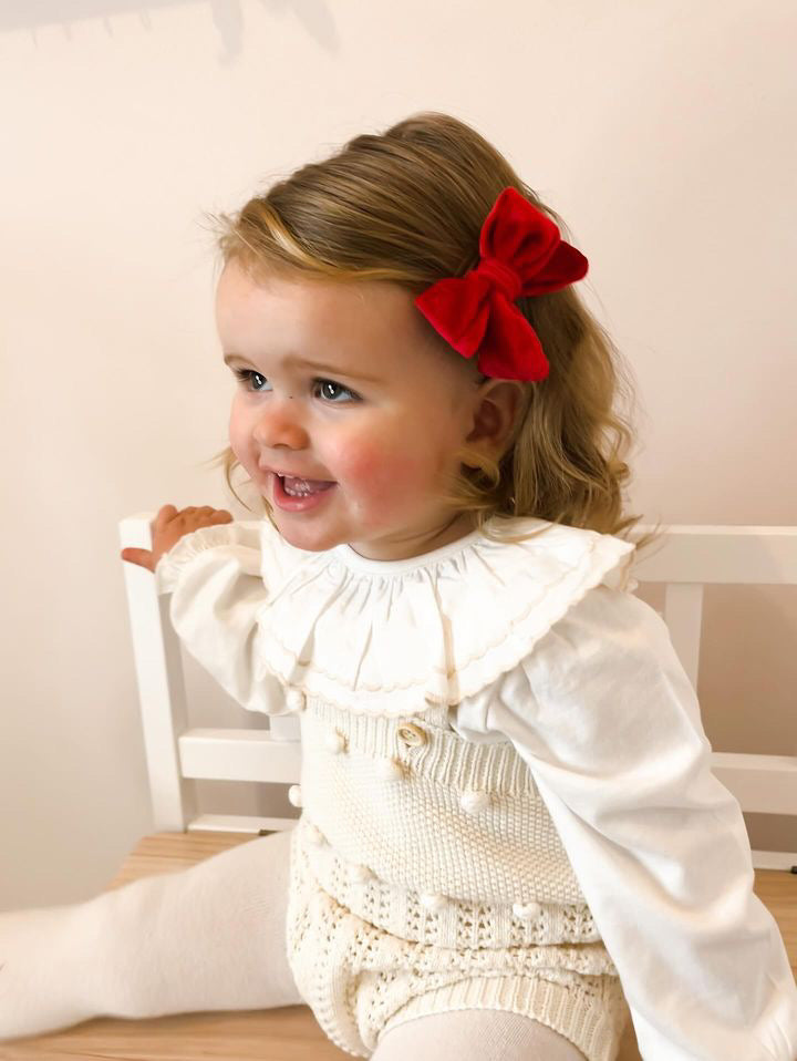 White Christmas knitted set