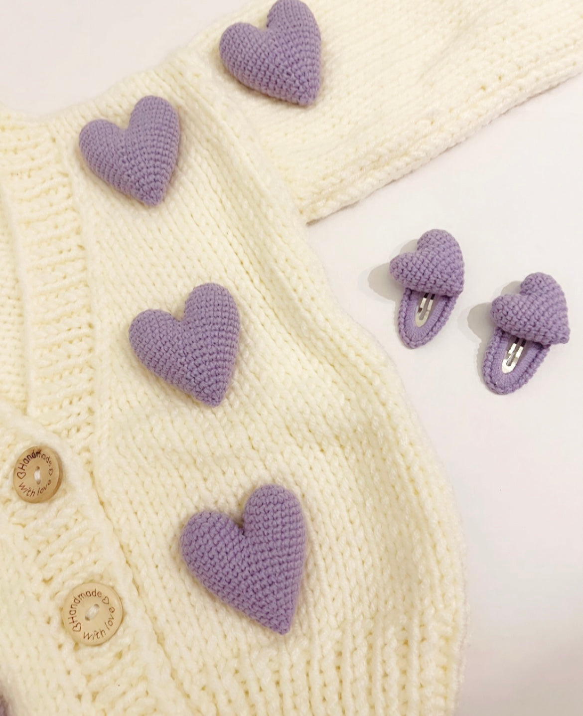 Handmade heart cardigan