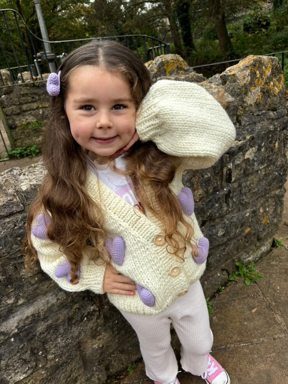 Handmade heart cardigan