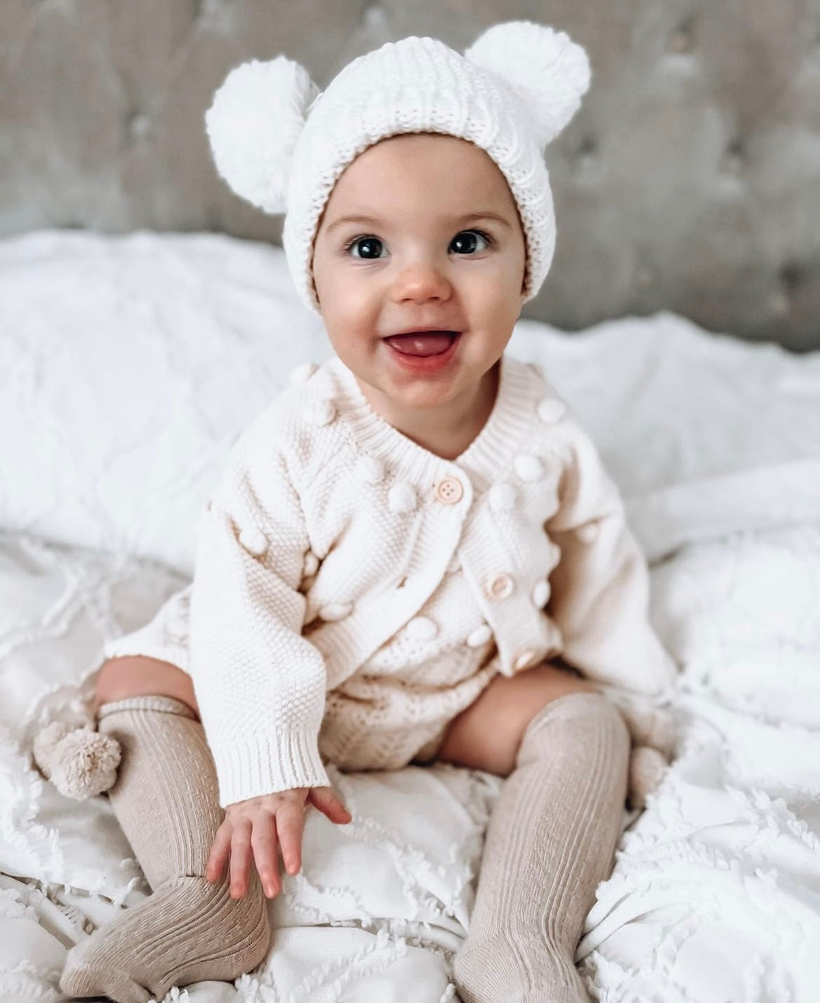 White Christmas knitted set