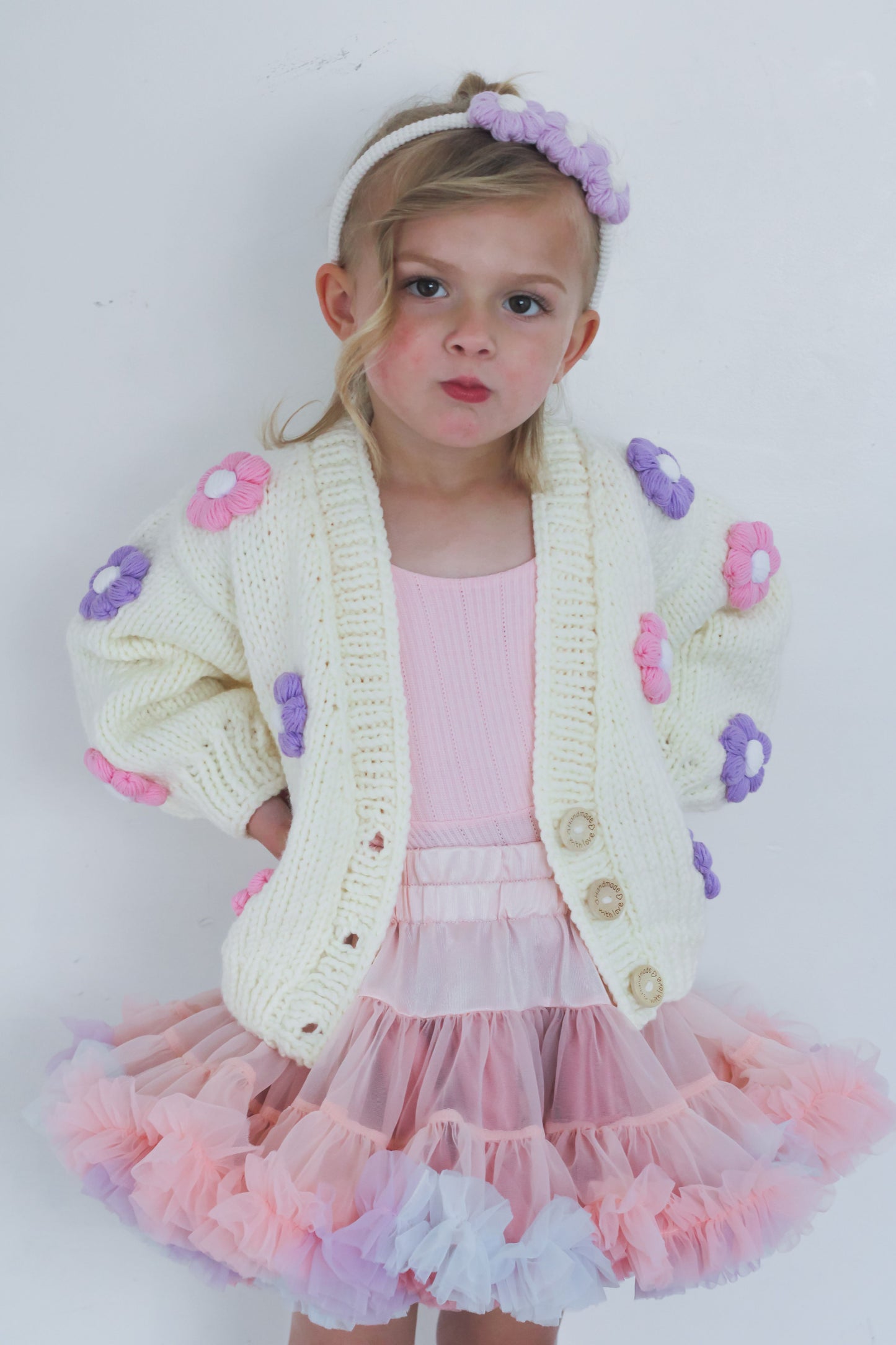 Handmade flower cardigan