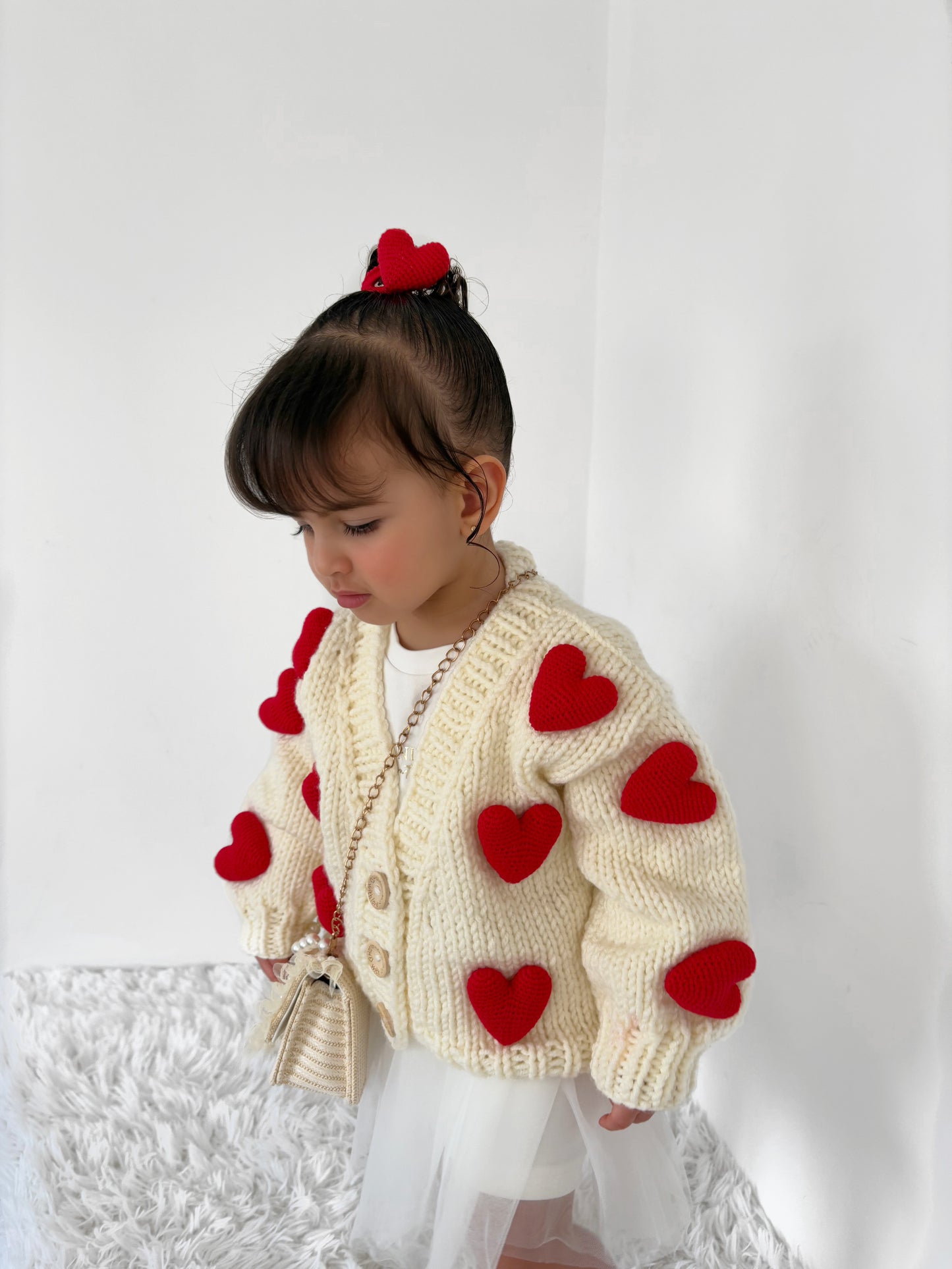 Handmade heart cardigan
