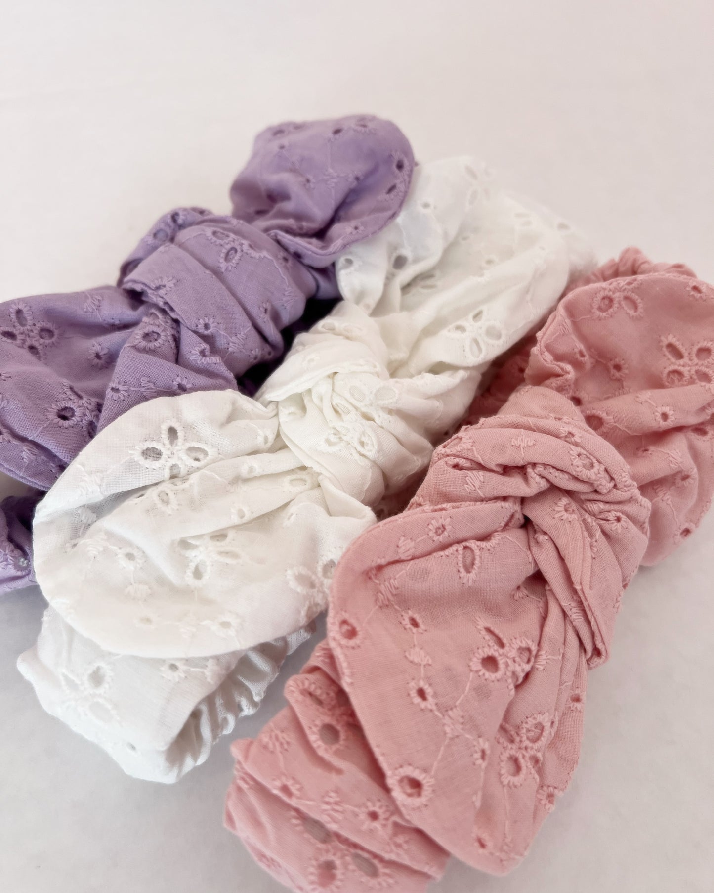 Eyelet headbands-available in 3 colours