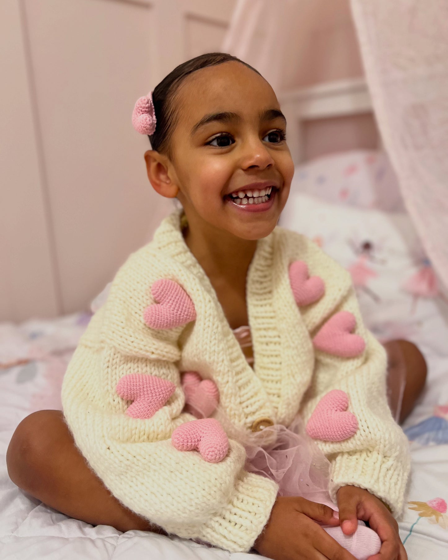 Handmade heart cardigan