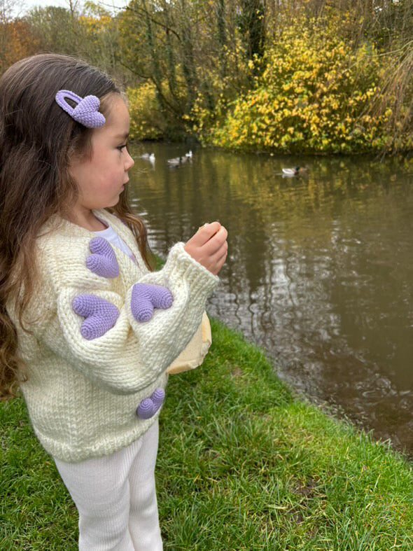 Handmade heart cardigan