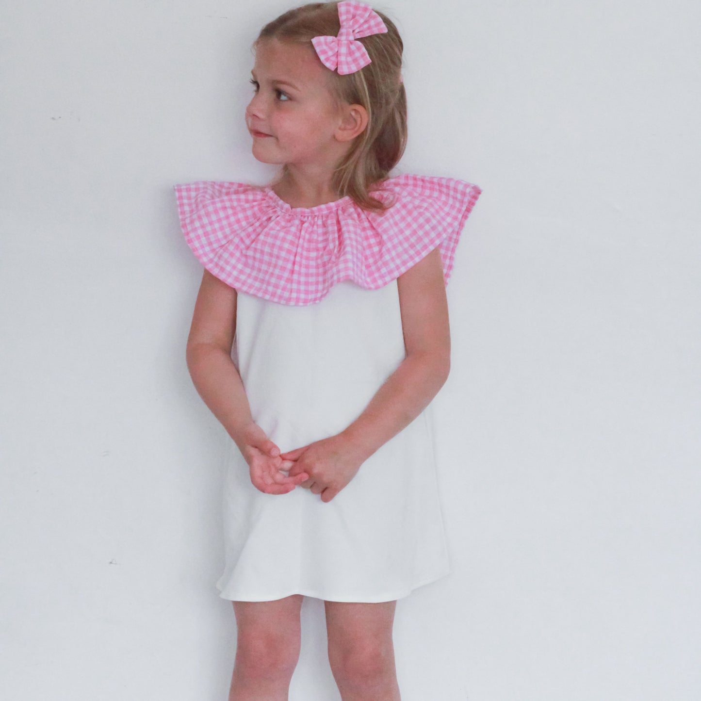 Gingham bow clip-available in 2 colours