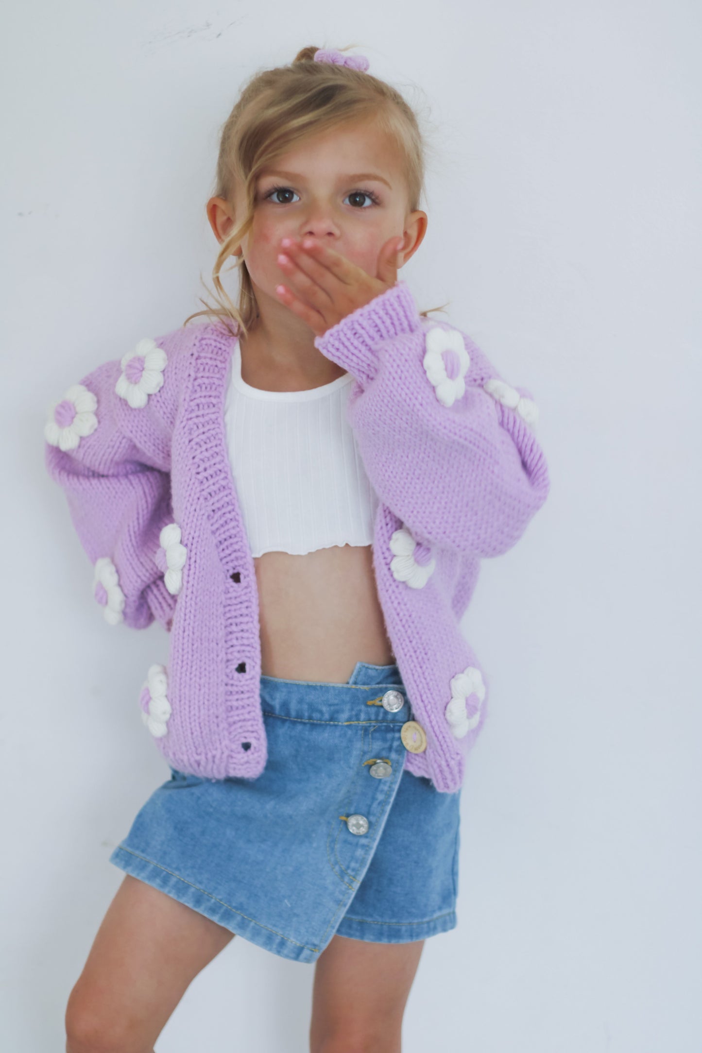 Handmade flower cardigan