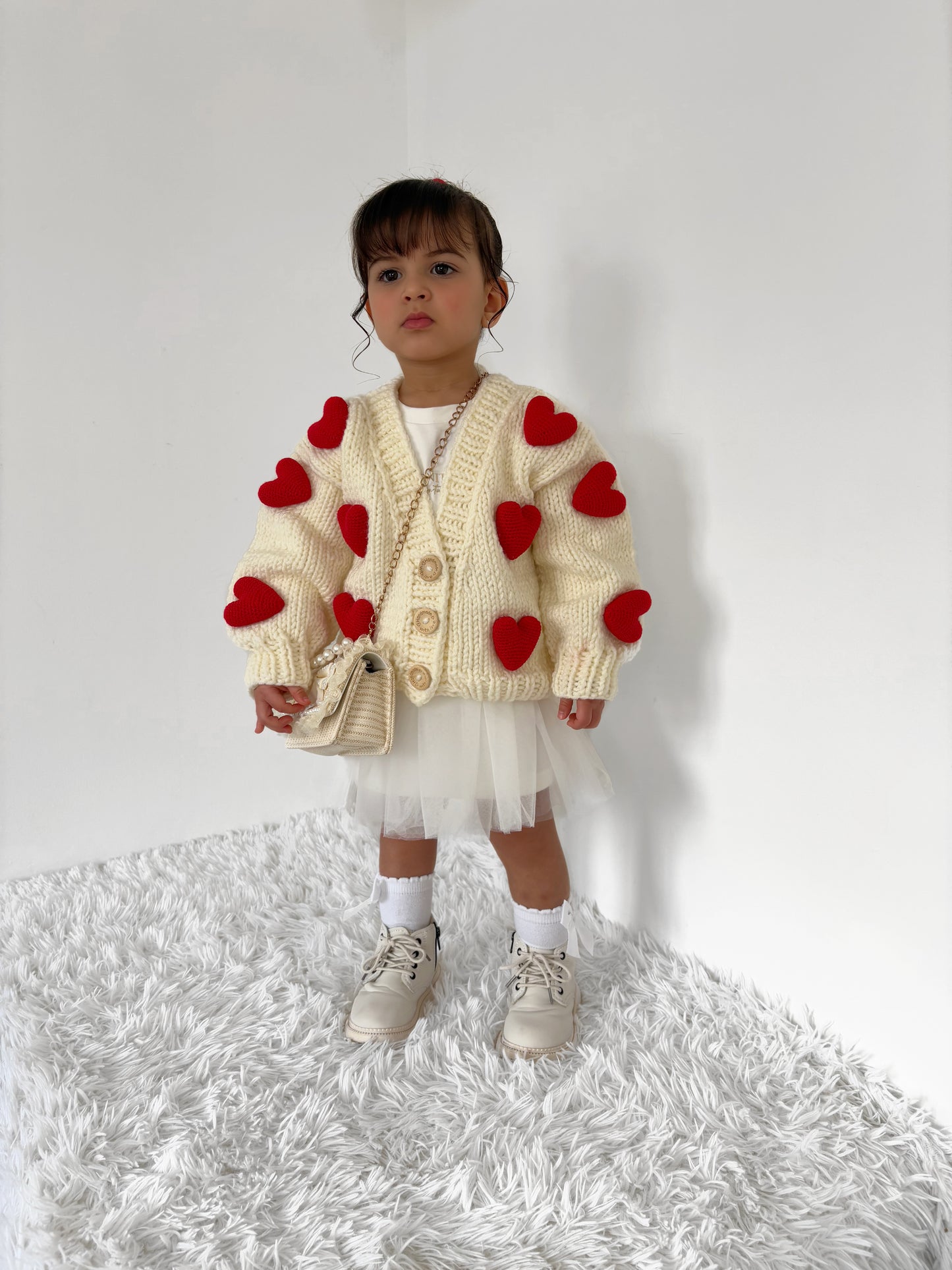 Handmade heart cardigan