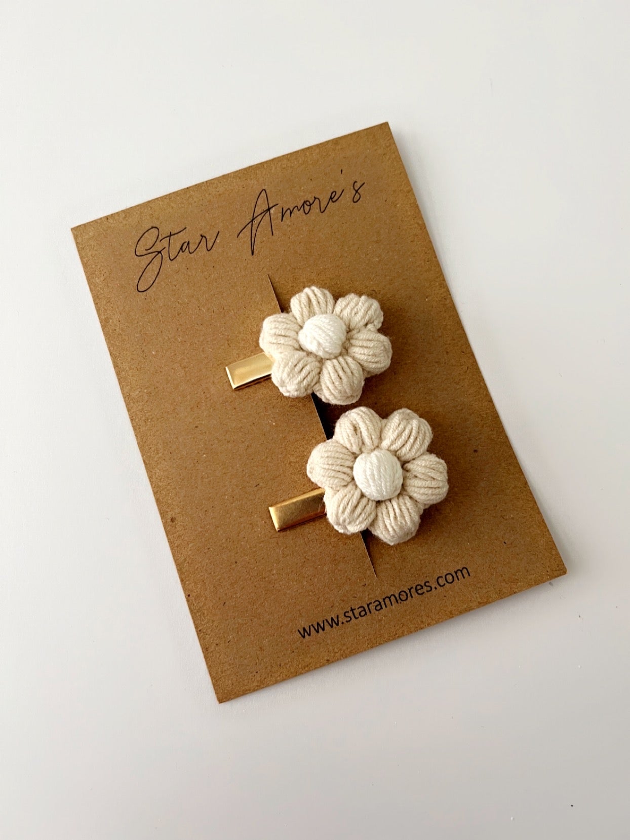 Handmade floral clips