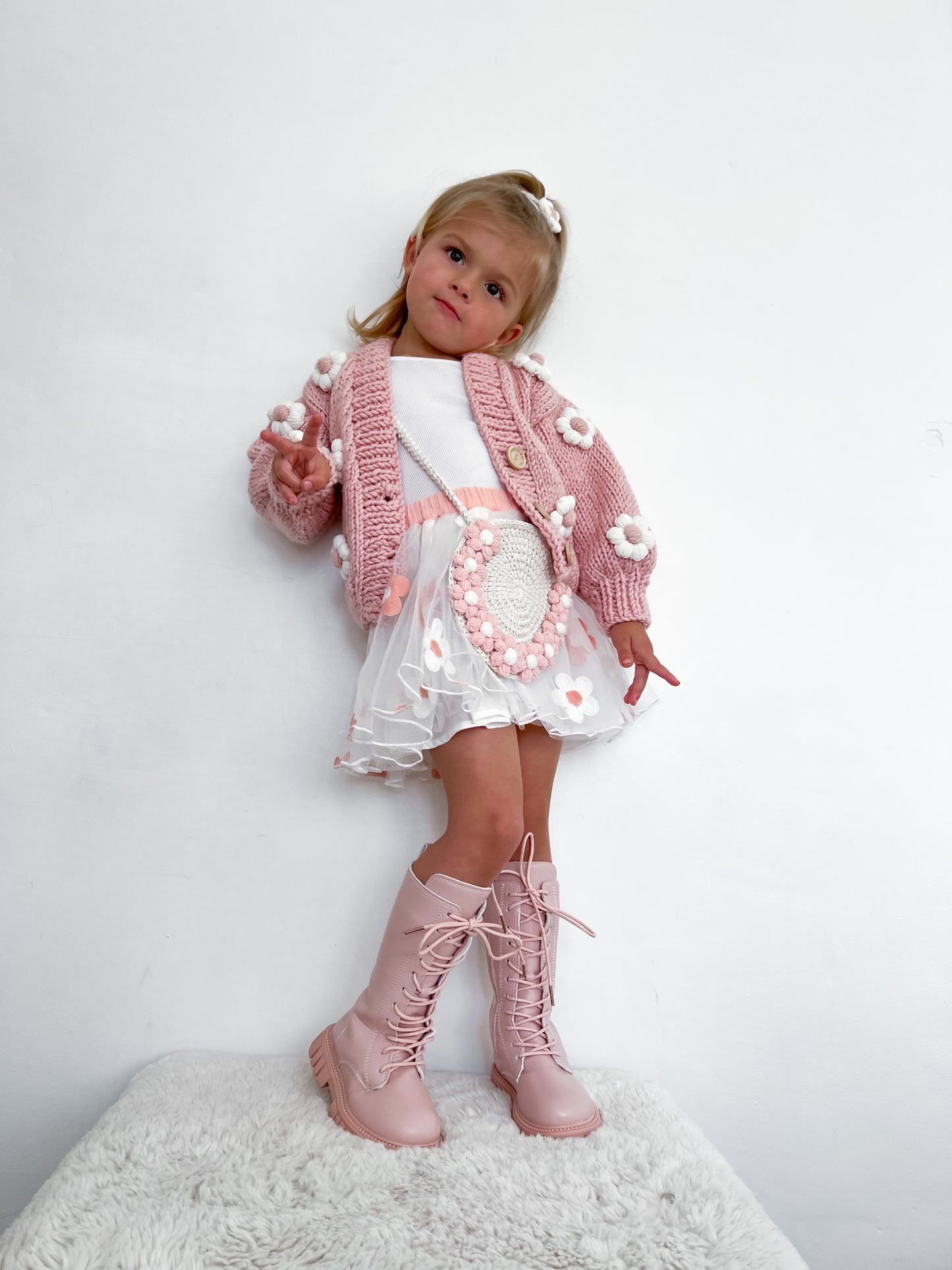 Handmade flower cardigan