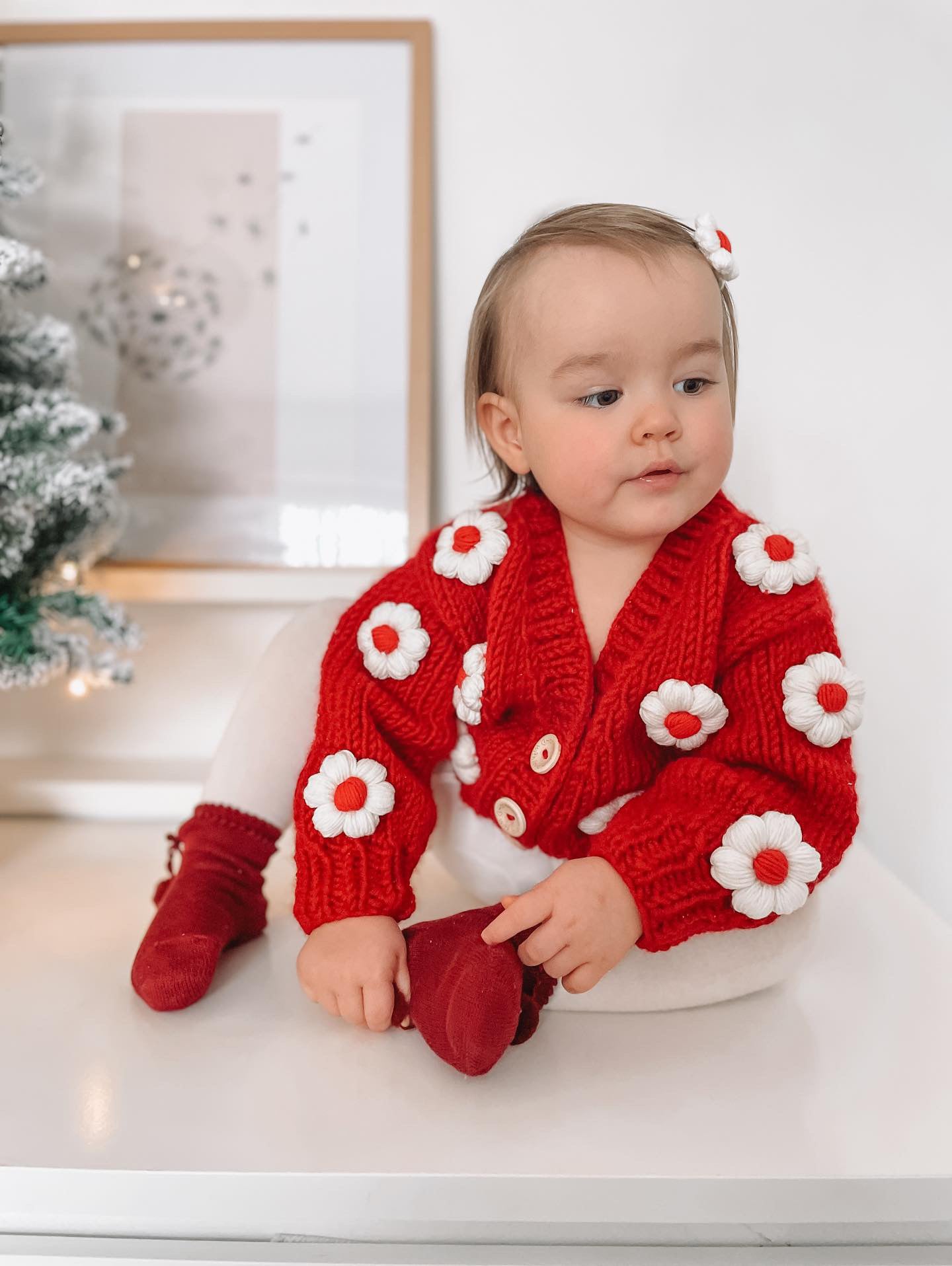 Handmade flower cardigan