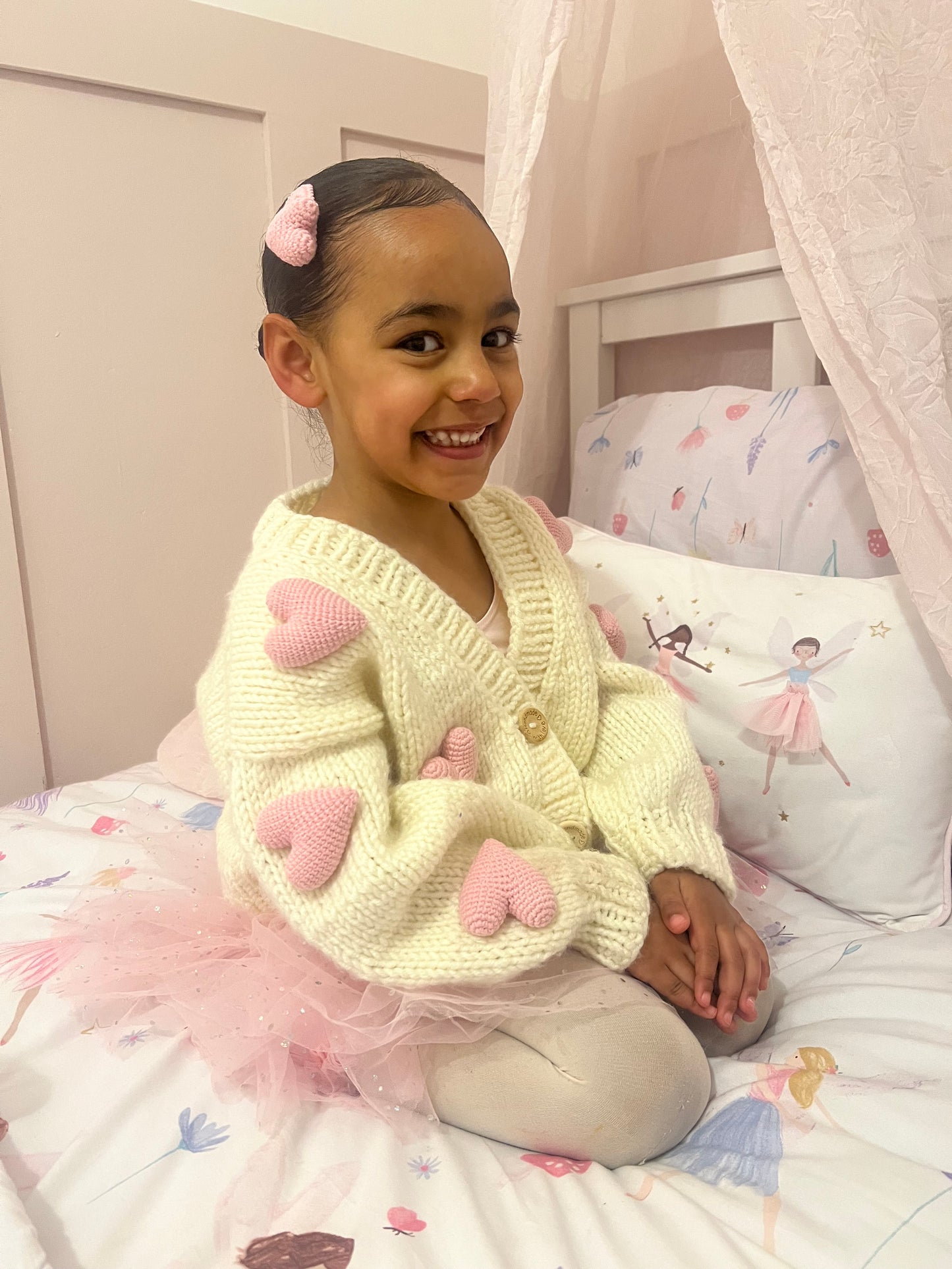 Handmade heart cardigan