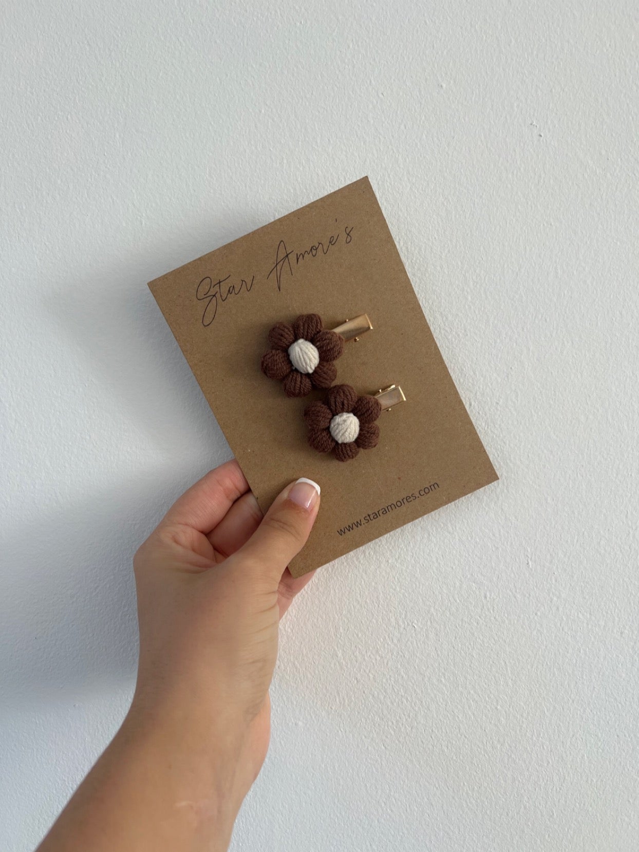 Handmade floral clips