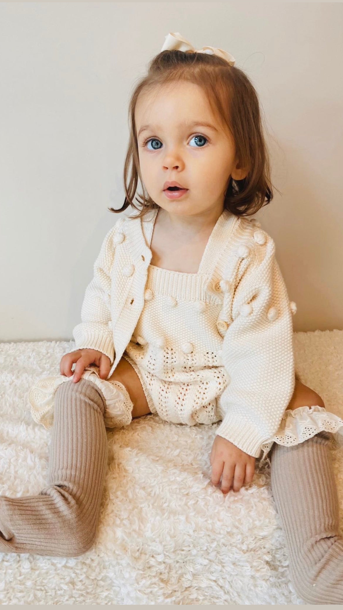 White Christmas knitted set