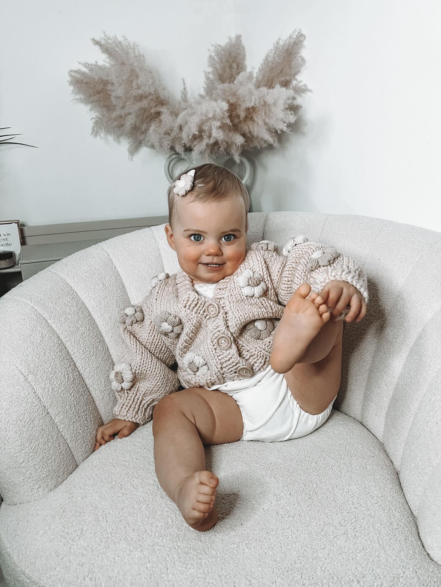 Handmade flower cardigan