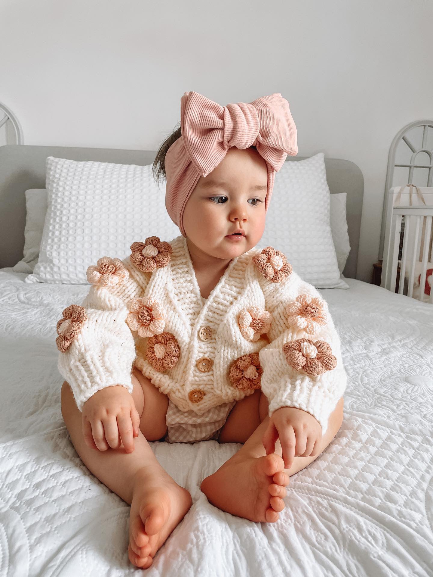 Handmade flower cardigan