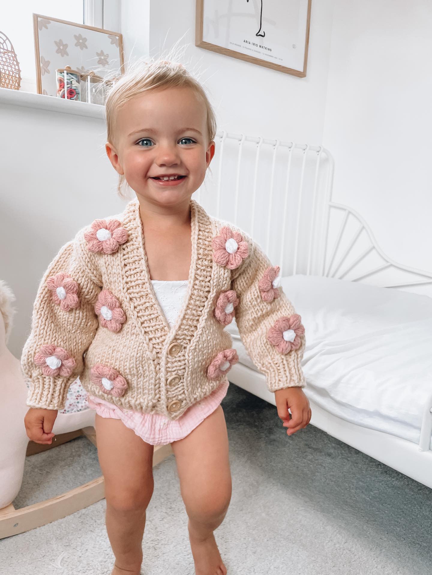 Handmade flower cardigan