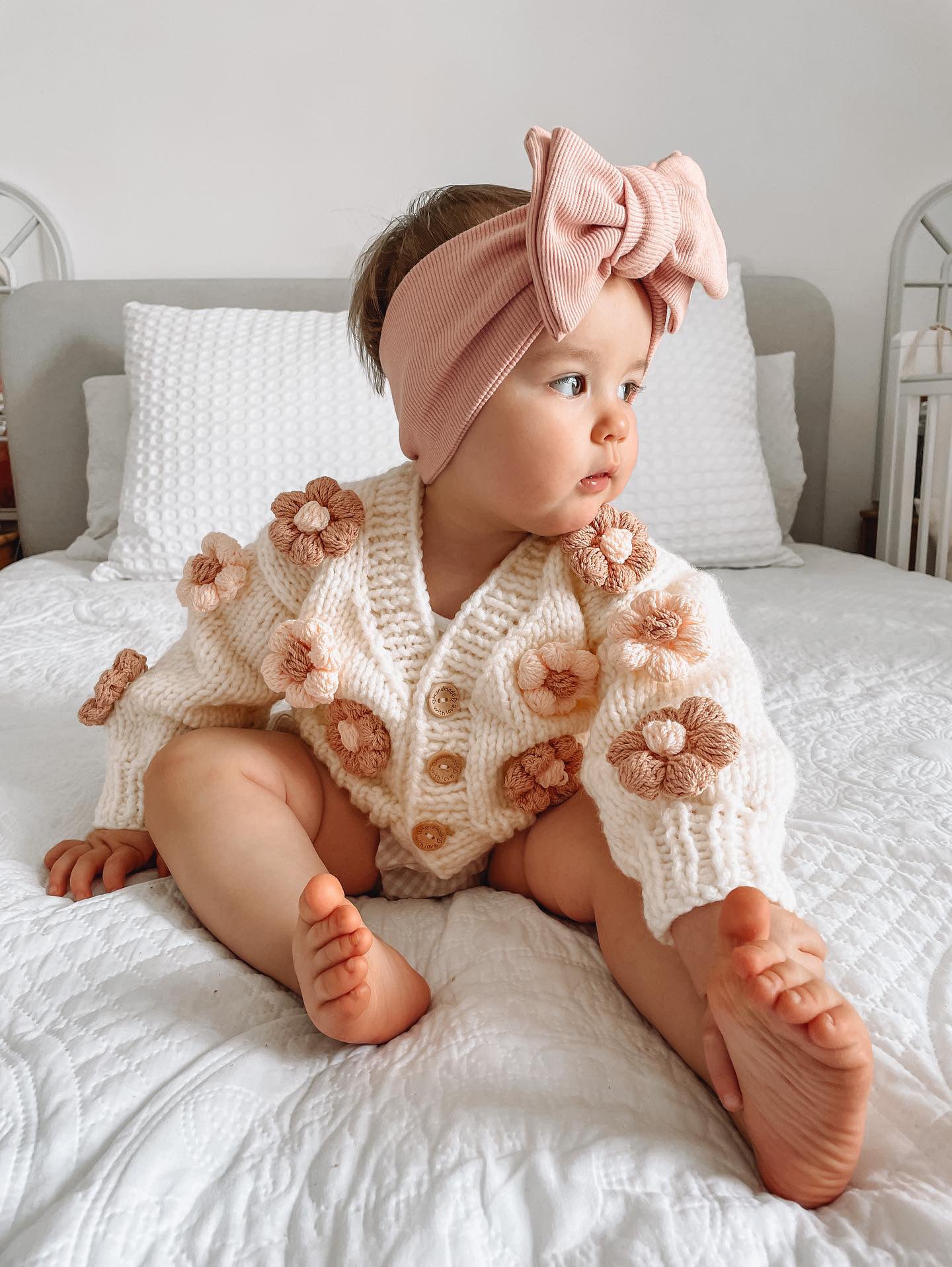Handmade flower cardigan