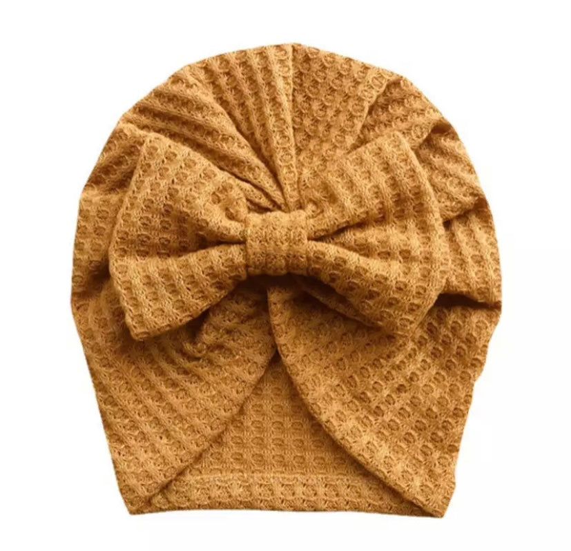 Waffle bow turbans