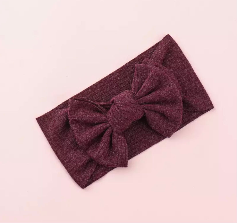 Ribbed bow headbands