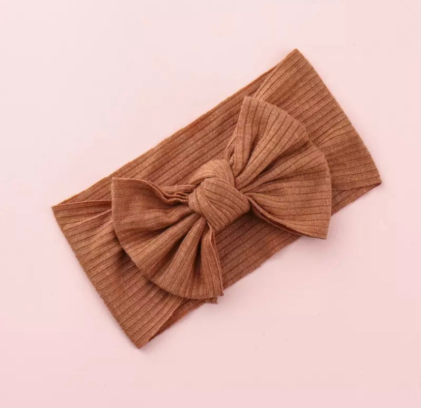 Ribbed bow headbands