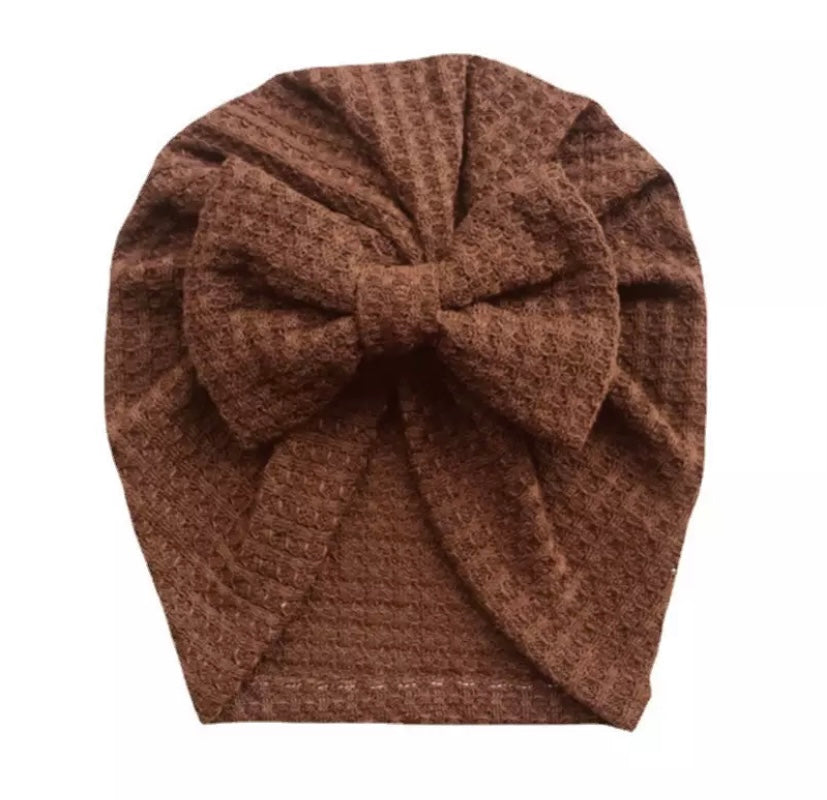 Waffle bow turbans