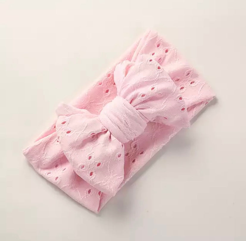 Eyelet chunky top knots