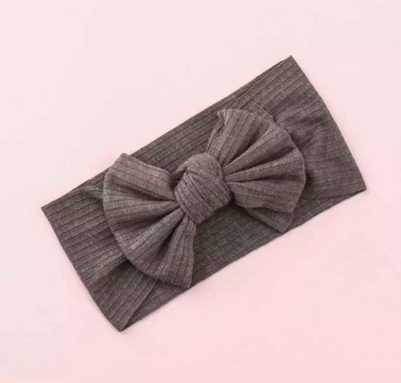 Ribbed bow headbands