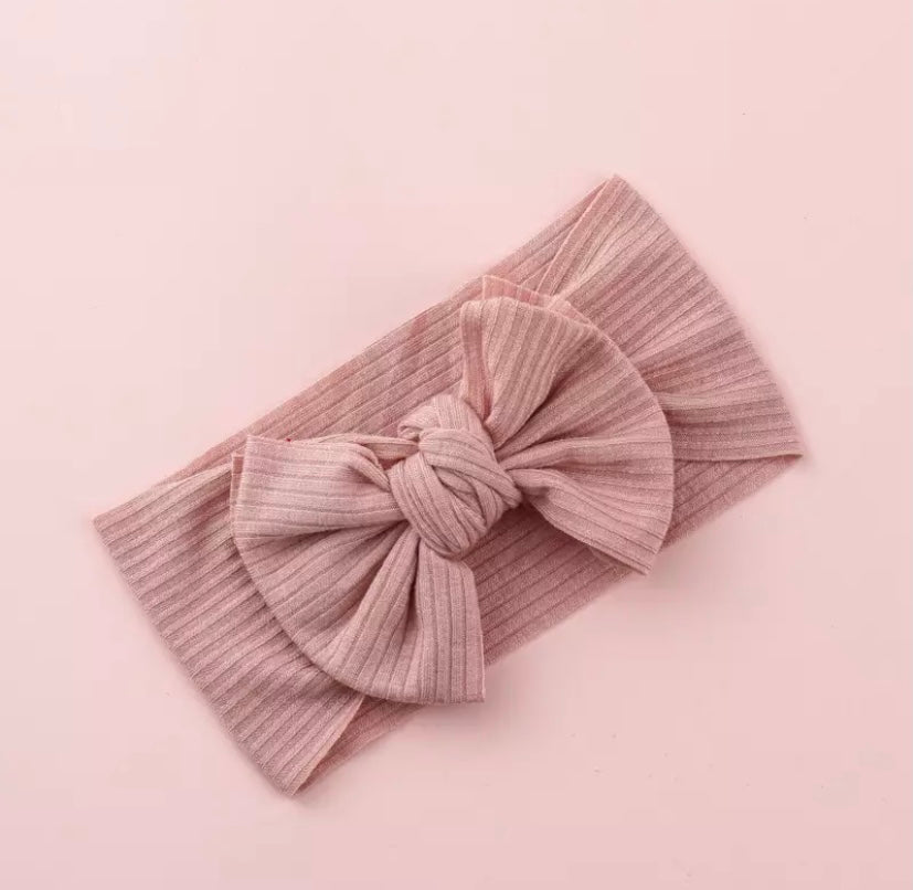 Ribbed bow headbands