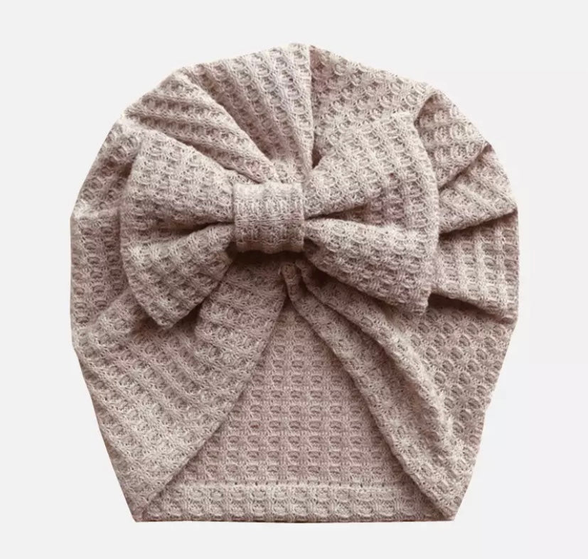 Waffle bow turbans