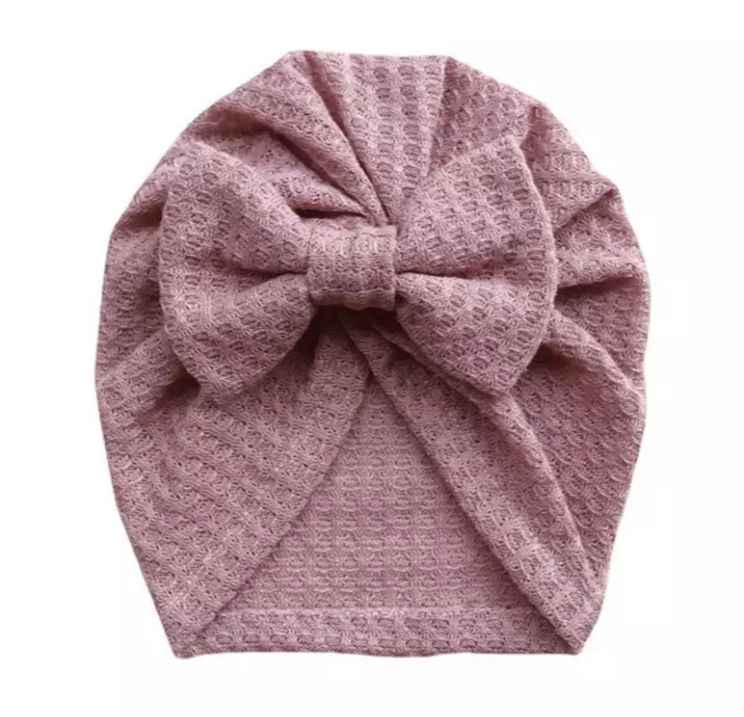 Waffle bow turbans