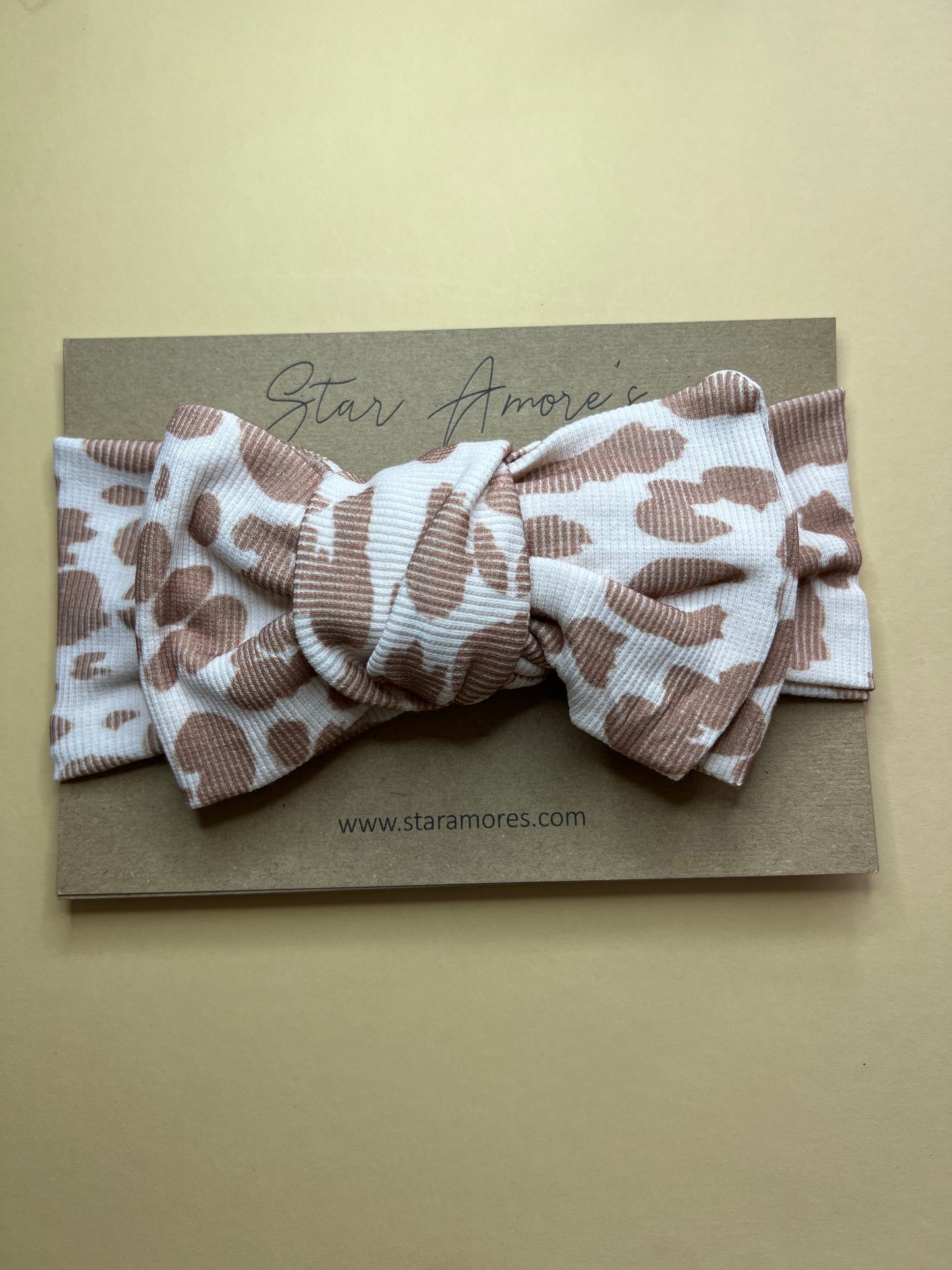 Snow leopard chunky top knot