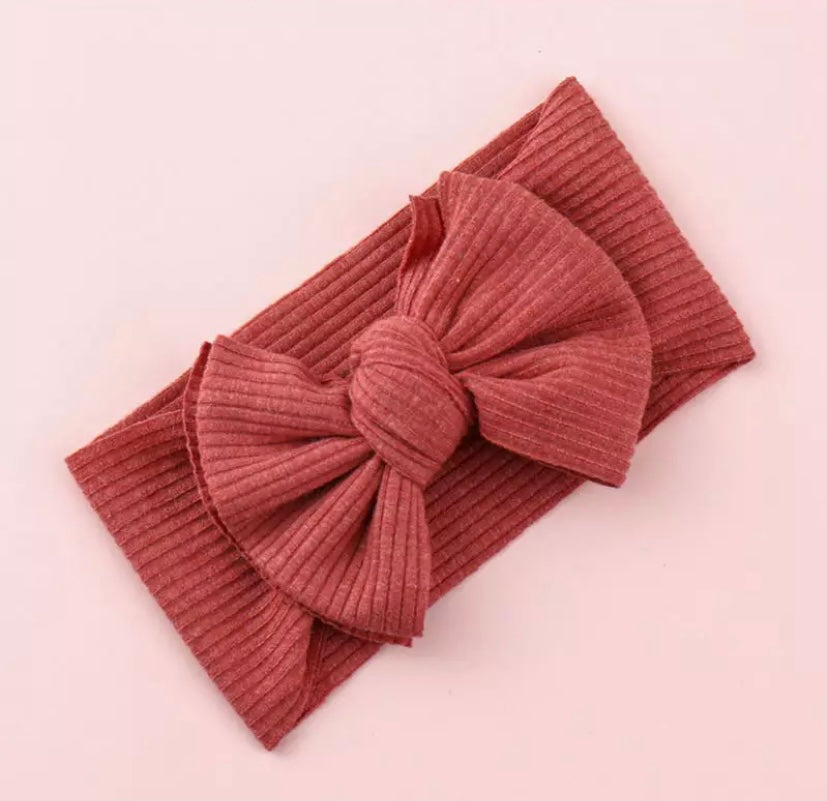 Ribbed bow headbands