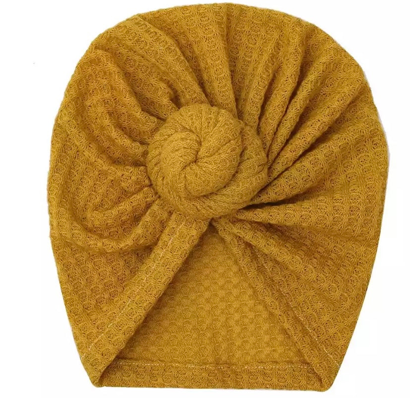 Waffle twist knot turbans