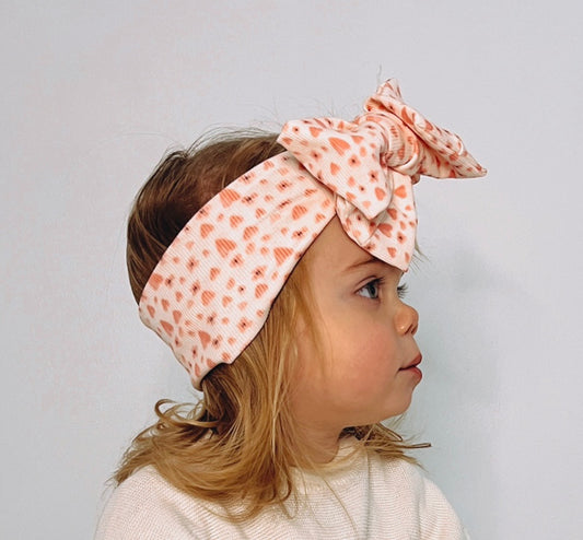 Handmade Valentine chunky top knot
