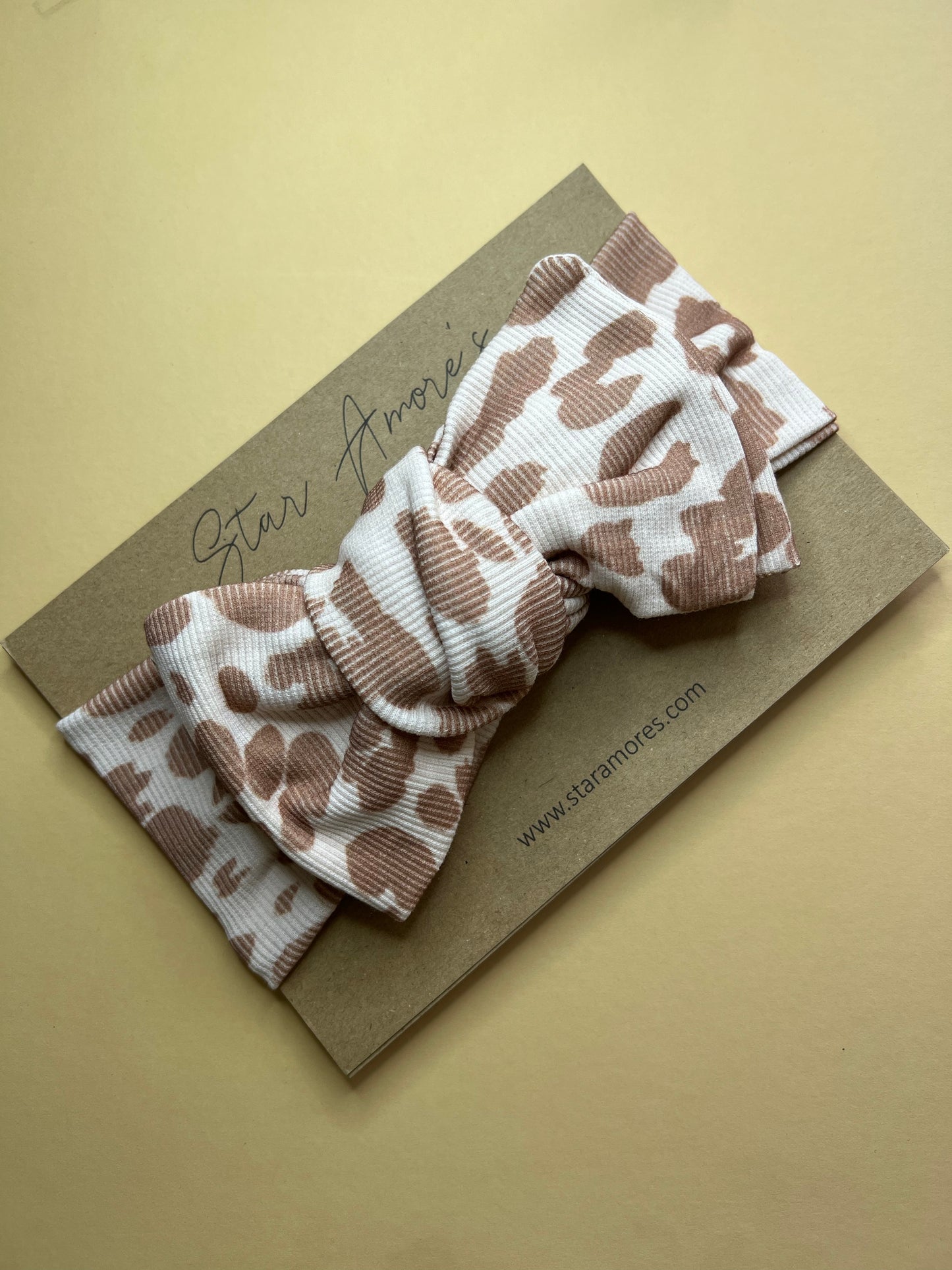 Snow leopard chunky top knot
