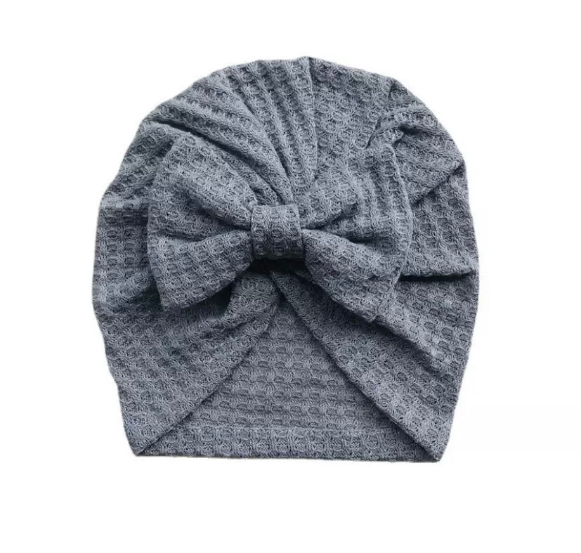 Waffle bow turbans