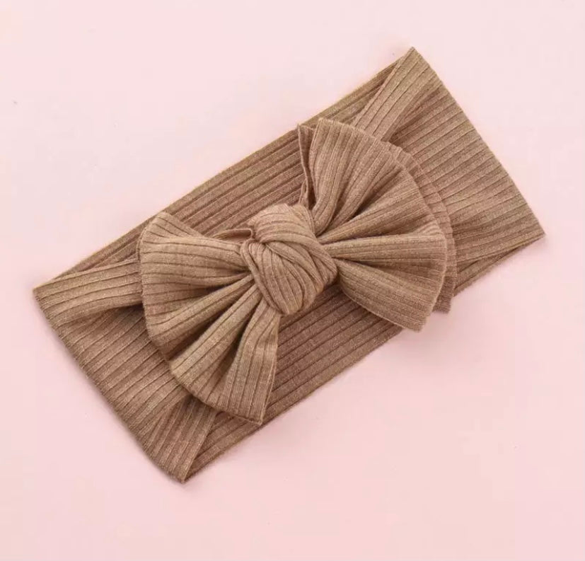 Ribbed bow headbands