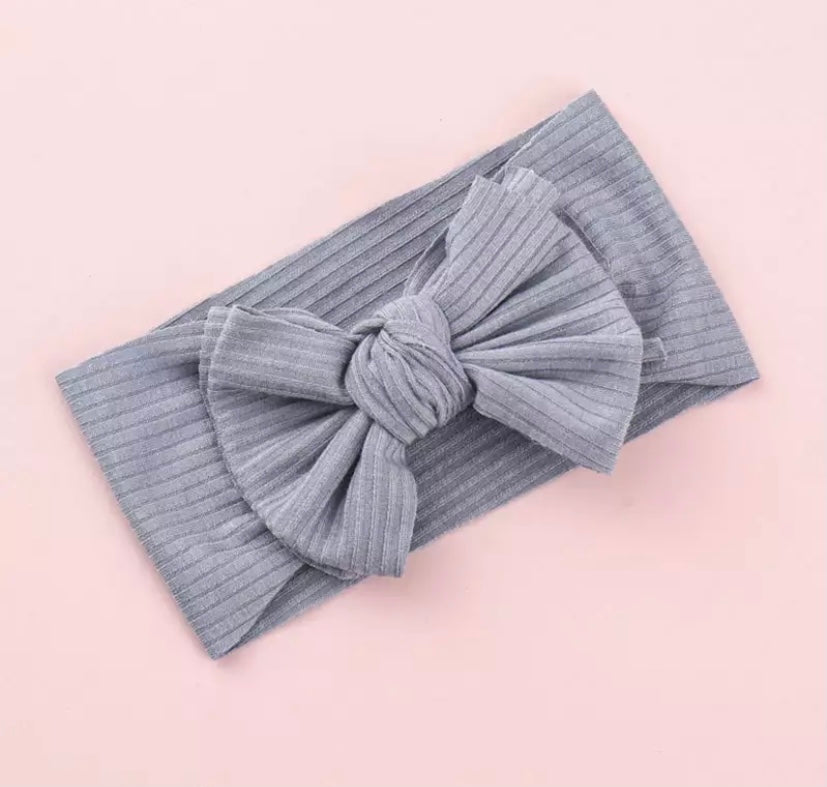Ribbed bow headbands