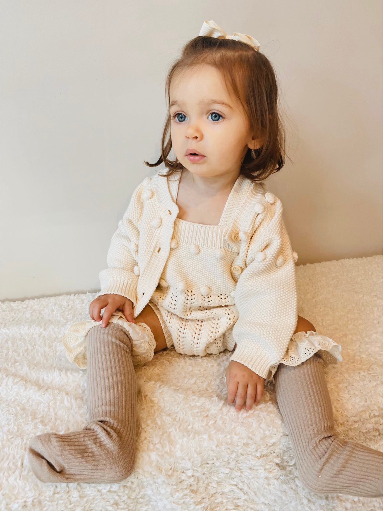 White Christmas knitted set
