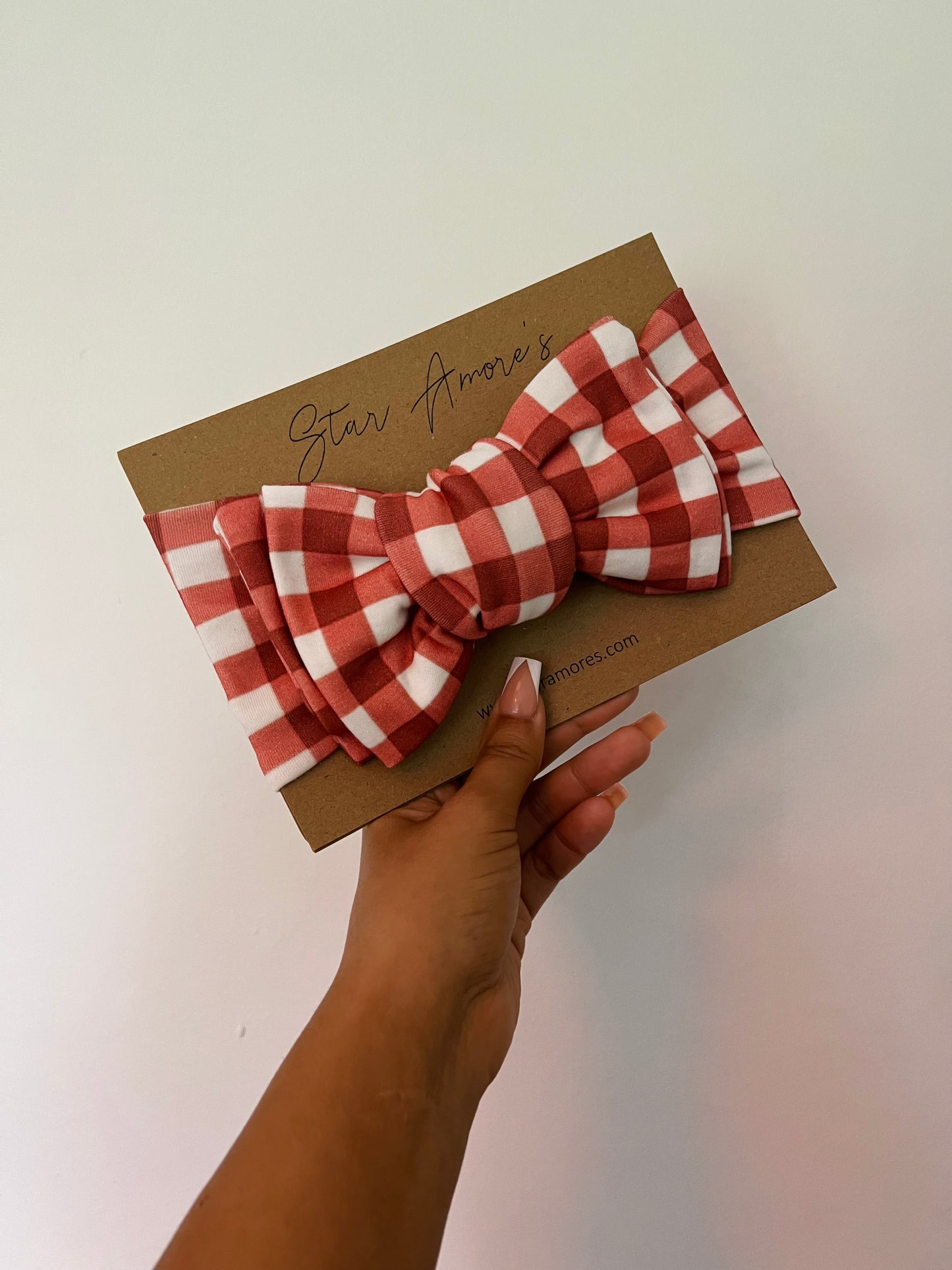 The Posie gingham chunky top knot