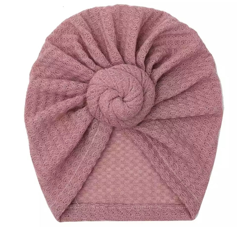 Waffle twist knot turbans